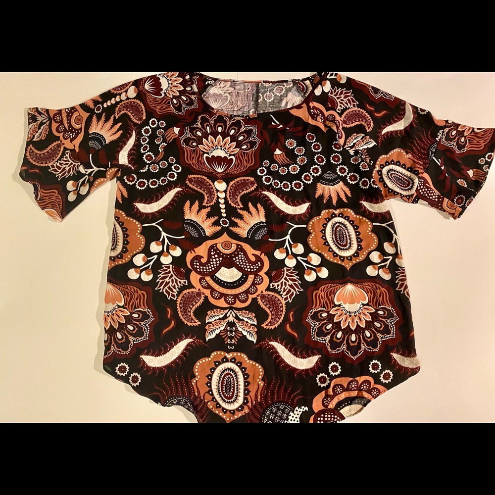 LOFT Outlet Mixed Media Floral Blouse